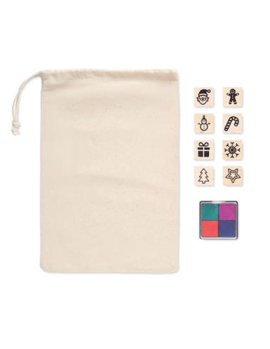 Set de sellos navideños de madera Vinkovci PERSONALIZABLE