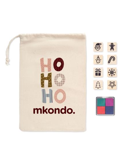 Set de sellos navideños de madera Vinkovci PERSONALIZABLE