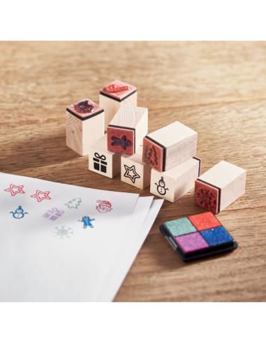 Set de sellos navideños de madera Vinkovci PERSONALIZABLE