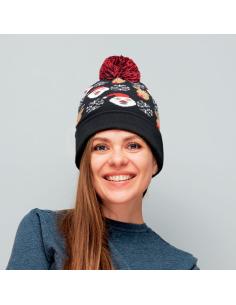 Gorro de punto navideño renos Warsaw PERSONALIZABLE 2