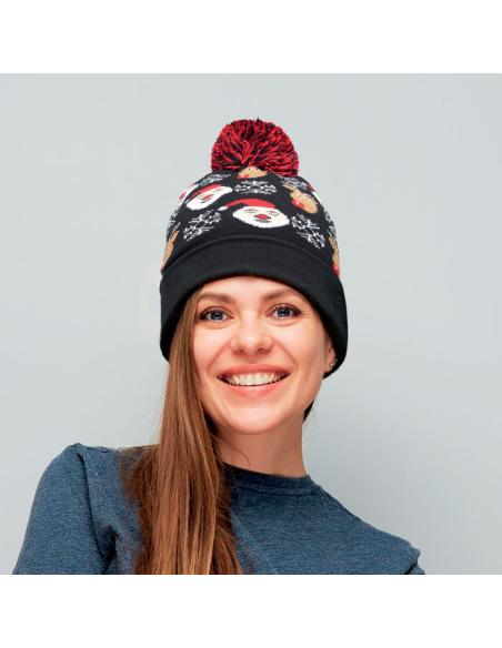 Gorro de punto navideño renos Warsaw PERSONALIZABLE