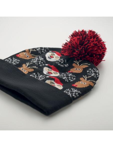Gorro de punto navideño renos Warsaw PERSONALIZABLE
