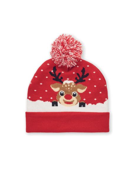 Gorro de punto navideño renos Warsaw PERSONALIZABLE