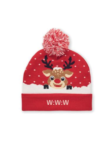 Gorro de punto navideño renos Warsaw PERSONALIZABLE