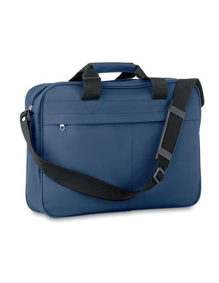Bolsa porta documentos reutilizable de poliéster Würzburg con asas cortas y bandolera PERSONALIZABLE