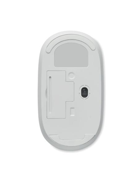Ratón óptico inalámbrico de ABS reciclado y bambú Virar PERSONALIZABLE