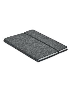 Libreta A5 con cubierta de fieltro RPET Worthing PERSONALIZABLE