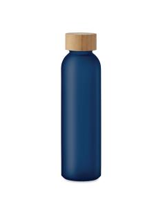 Botella de cristal esmerilado Ankara con tapa de bambú sin BPA colores 500ml PERSONALIZABLE