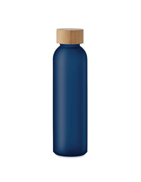 Botella de cristal esmerilado Ankara con tapa de bambú sin BPA colores 500ml PERSONALIZABLE