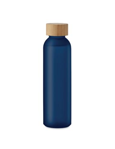 Botella de cristal esmerilado Ankara con tapa de bambú sin BPA colores 500ml PERSONALIZABLE