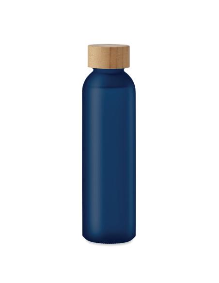 Botella de cristal esmerilado Ankara con tapa de bambú sin BPA colores 500ml PERSONALIZABLE