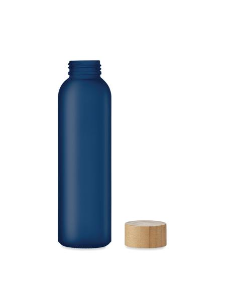 Botella de cristal esmerilado Ankara con tapa de bambú sin BPA colores 500ml PERSONALIZABLE