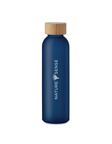Botella de cristal esmerilado Ankara con tapa de bambú sin BPA colores 500ml PERSONALIZABLE