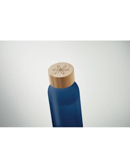 Botella de cristal esmerilado Ankara con tapa de bambú sin BPA colores 500ml PERSONALIZABLE