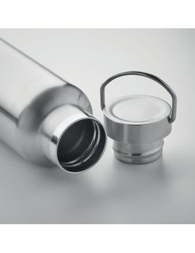 Botella agua de acero inoxidable reciclado Italy doble capa tapa con asa sin BPA 500ml PERSONALIZABLE