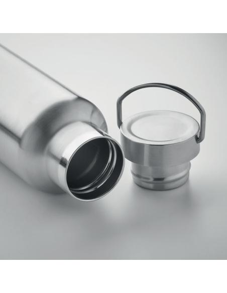 Botella agua de acero inoxidable reciclado Italy doble capa tapa con asa sin BPA 500ml PERSONALIZABLE