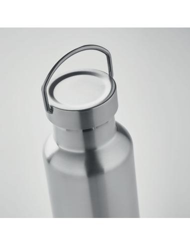 Botella agua de acero inoxidable reciclado Italy doble capa tapa con asa sin BPA 500ml PERSONALIZABLE