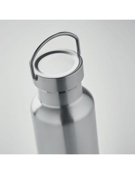 Botella agua de acero inoxidable reciclado Italy doble capa tapa con asa sin BPA 500ml PERSONALIZABLE