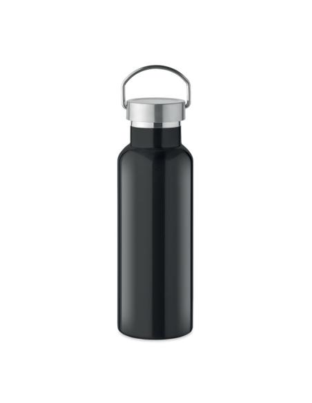 Botella agua de acero inoxidable reciclado Italy doble capa tapa con asa sin BPA 500ml PERSONALIZABLE