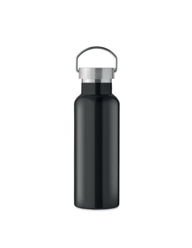 Botella agua de acero inoxidable reciclado Italy doble capa tapa con asa sin BPA 500ml PERSONALIZABLE