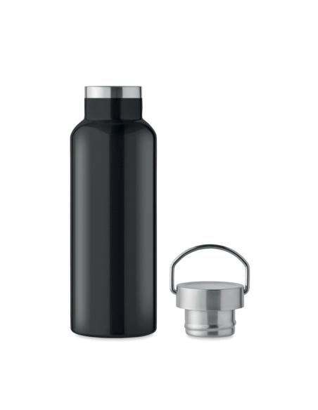 Botella agua de acero inoxidable reciclado Italy doble capa tapa con asa sin BPA 500ml PERSONALIZABLE