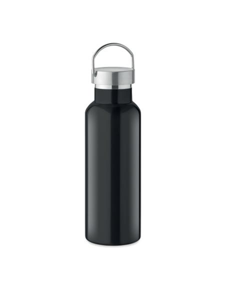 Botella agua de acero inoxidable reciclado Italy doble capa tapa con asa sin BPA 500ml PERSONALIZABLE