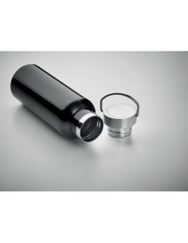 Botella agua de acero inoxidable reciclado Italy doble capa tapa con asa sin BPA 500ml PERSONALIZABLE