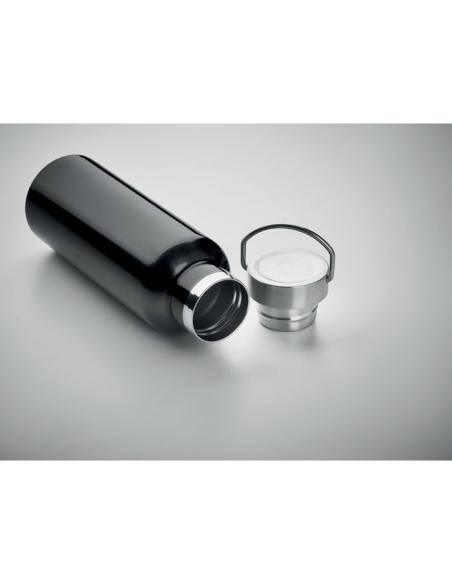 Botella agua de acero inoxidable reciclado Italy doble capa tapa con asa sin BPA 500ml PERSONALIZABLE