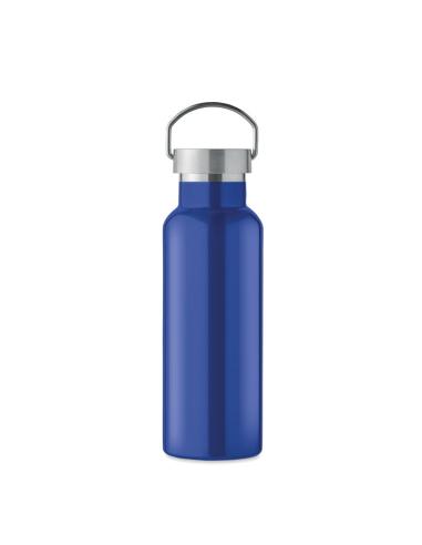 Botella agua de acero inoxidable reciclado Italy doble capa tapa con asa sin BPA 500ml PERSONALIZABLE