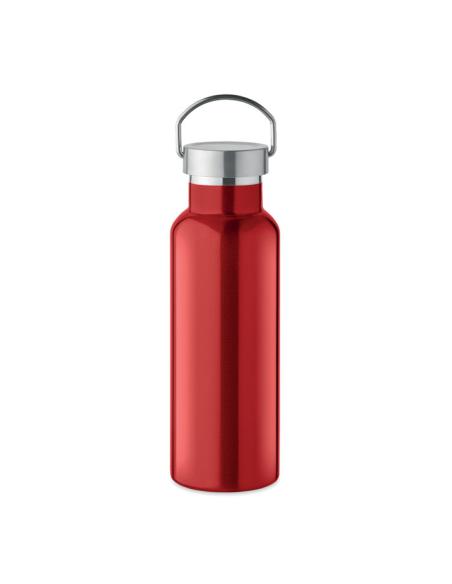 Botella agua de acero inoxidable reciclado Italy doble capa tapa con asa sin BPA 500ml PERSONALIZABLE