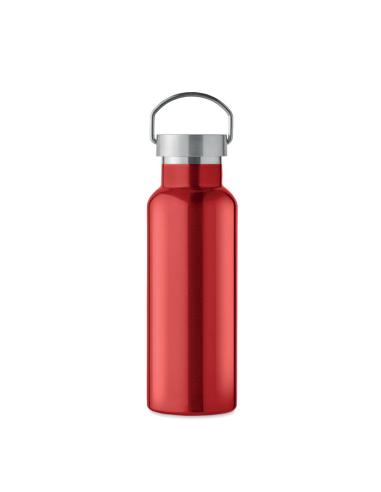 Botella agua de acero inoxidable reciclado Italy doble capa tapa con asa sin BPA 500ml PERSONALIZABLE