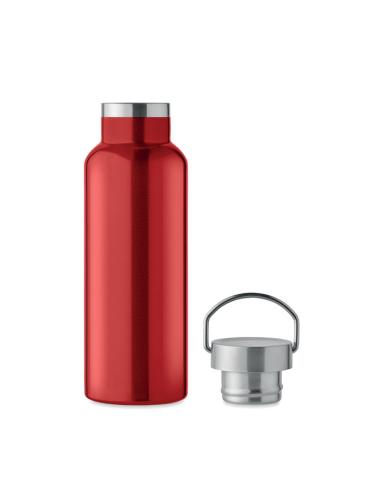 Botella agua de acero inoxidable reciclado Italy doble capa tapa con asa sin BPA 500ml PERSONALIZABLE