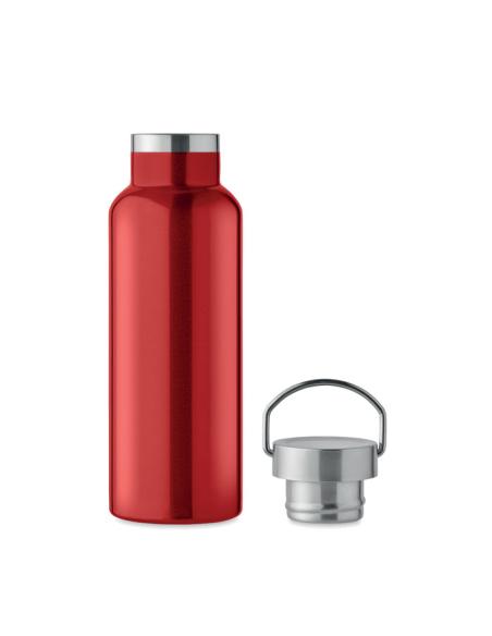 Botella agua de acero inoxidable reciclado Italy doble capa tapa con asa sin BPA 500ml PERSONALIZABLE