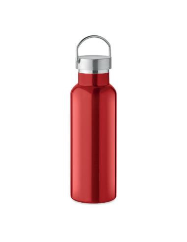 Botella agua de acero inoxidable reciclado Italy doble capa tapa con asa sin BPA 500ml PERSONALIZABLE