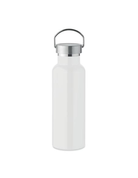 Botella agua de acero inoxidable reciclado Italy doble capa tapa con asa sin BPA 500ml PERSONALIZABLE