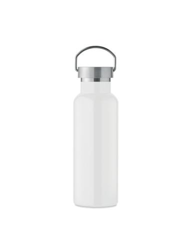 Botella agua de acero inoxidable reciclado Italy doble capa tapa con asa sin BPA 500ml PERSONALIZABLE