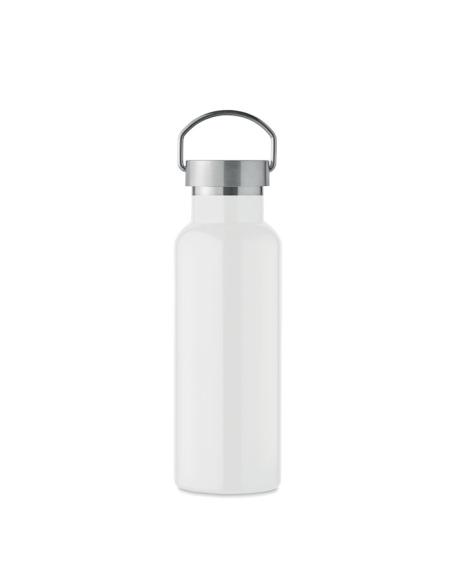 Botella agua de acero inoxidable reciclado Italy doble capa tapa con asa sin BPA 500ml PERSONALIZABLE