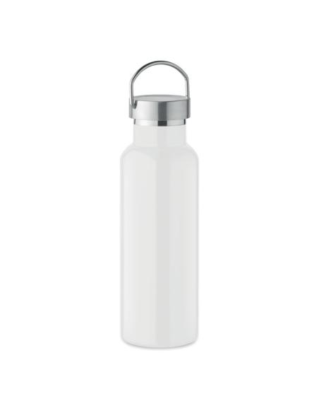 Botella agua de acero inoxidable reciclado Italy doble capa tapa con asa sin BPA 500ml PERSONALIZABLE