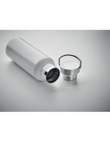 Botella agua de acero inoxidable reciclado Italy doble capa tapa con asa sin BPA 500ml PERSONALIZABLE
