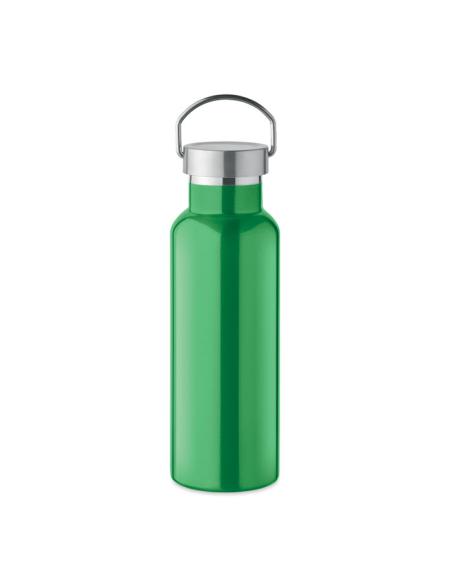 Botella agua de acero inoxidable reciclado Italy doble capa tapa con asa sin BPA 500ml PERSONALIZABLE