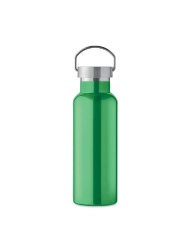 Botella agua de acero inoxidable reciclado Italy doble capa tapa con asa sin BPA 500ml PERSONALIZABLE
