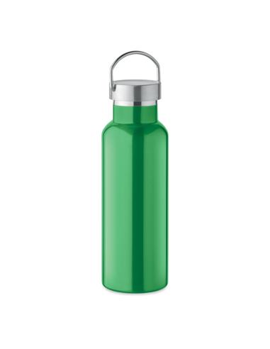 Botella agua de acero inoxidable reciclado Italy doble capa tapa con asa sin BPA 500ml PERSONALIZABLE