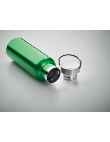 Botella agua de acero inoxidable reciclado Italy doble capa tapa con asa sin BPA 500ml PERSONALIZABLE
