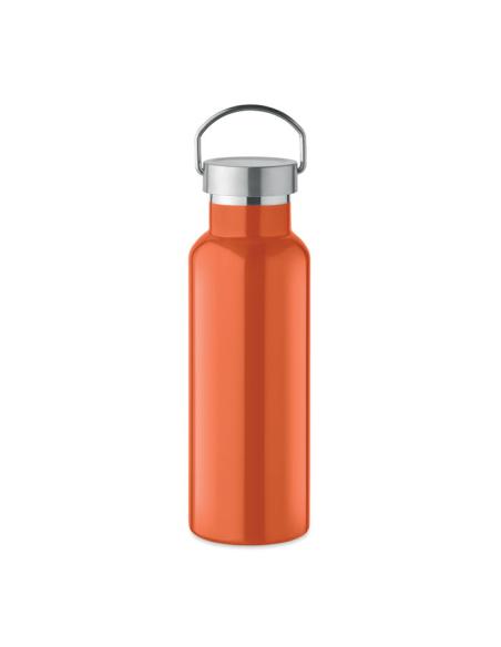 Botella agua de acero inoxidable reciclado Italy doble capa tapa con asa sin BPA 500ml PERSONALIZABLE