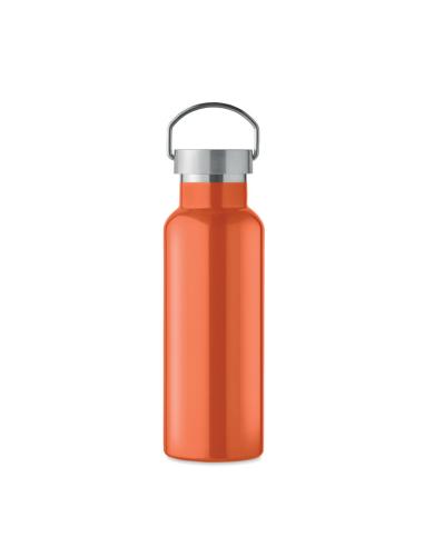 Botella agua de acero inoxidable reciclado Italy doble capa tapa con asa sin BPA 500ml PERSONALIZABLE
