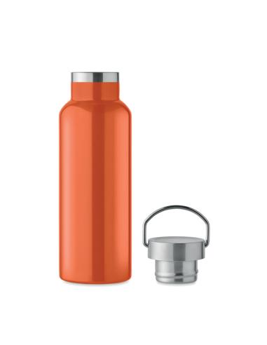 Botella agua de acero inoxidable reciclado Italy doble capa tapa con asa sin BPA 500ml PERSONALIZABLE