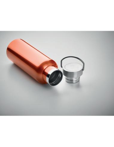 Botella agua de acero inoxidable reciclado Italy doble capa tapa con asa sin BPA 500ml PERSONALIZABLE