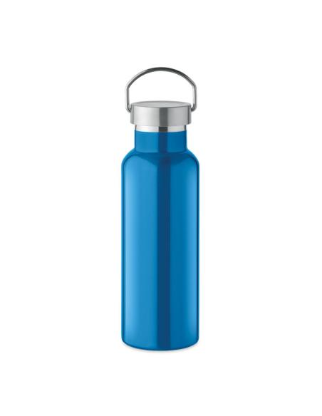 Botella agua de acero inoxidable reciclado Italy doble capa tapa con asa sin BPA 500ml PERSONALIZABLE