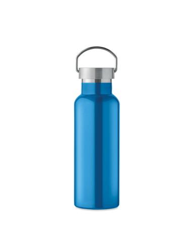 Botella agua de acero inoxidable reciclado Italy doble capa tapa con asa sin BPA 500ml PERSONALIZABLE