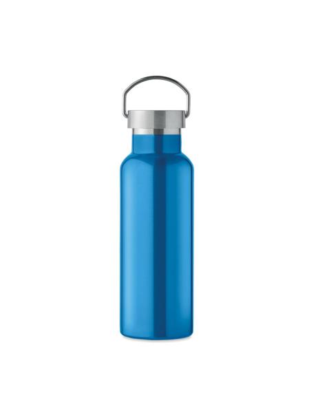 Botella agua de acero inoxidable reciclado Italy doble capa tapa con asa sin BPA 500ml PERSONALIZABLE
